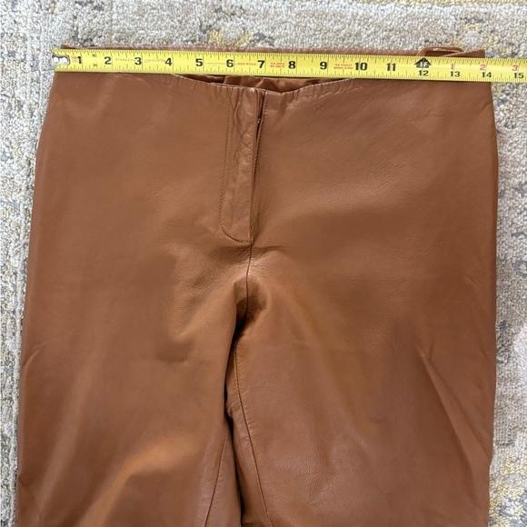 Vakko VS2 Vintage Beige Leather Pants Y2K - Picture 11 of 16